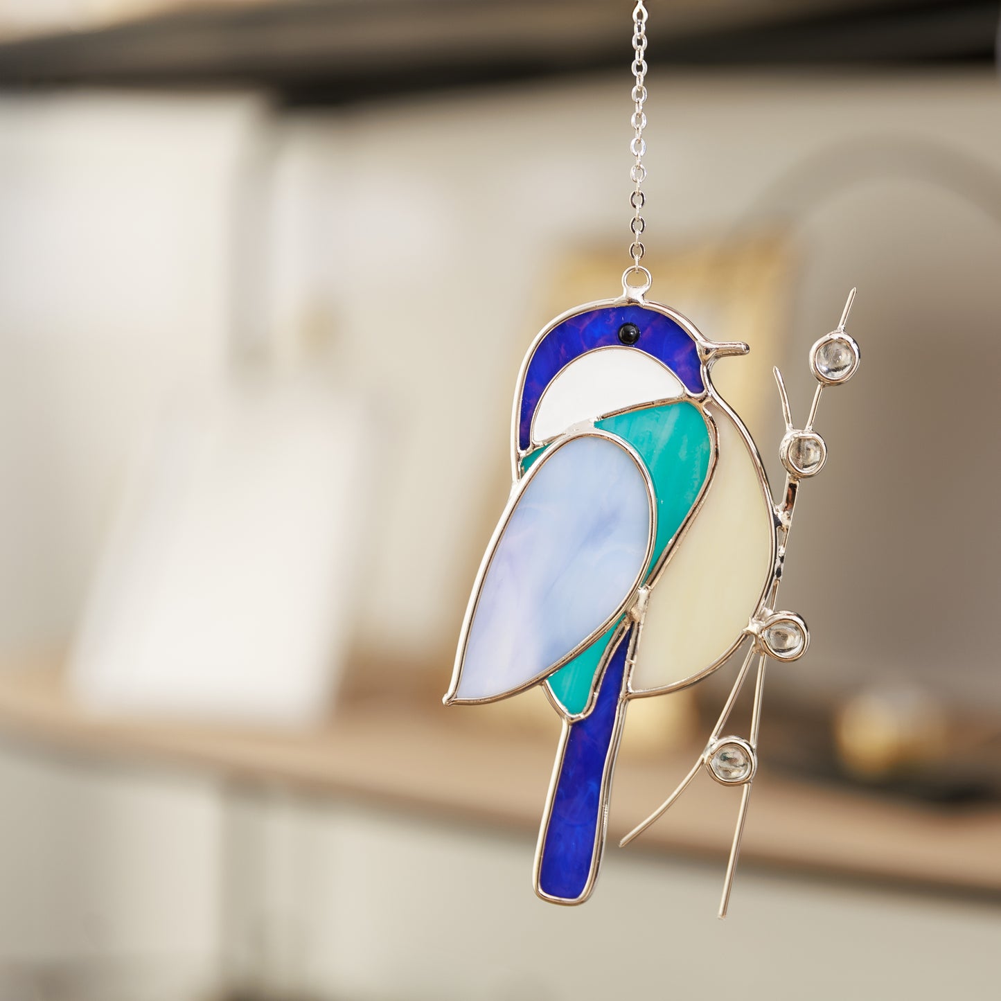 Bluebird Stained Glass Suncatcher