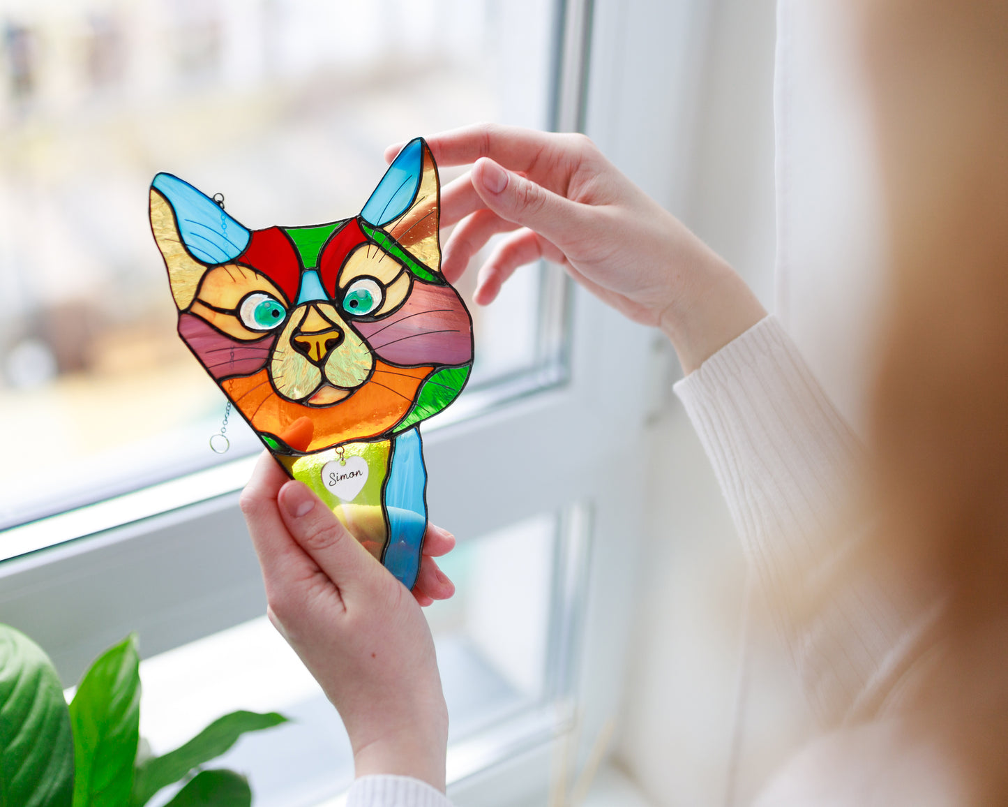 Peeking Cat Suncatcher