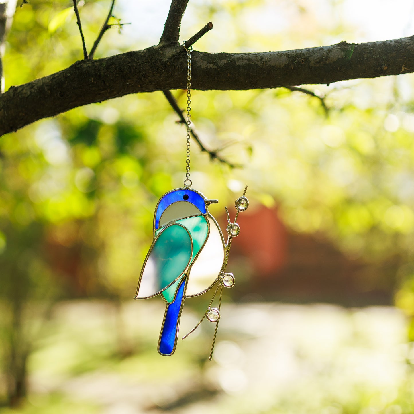 Bluebird Stained Glass Suncatcher