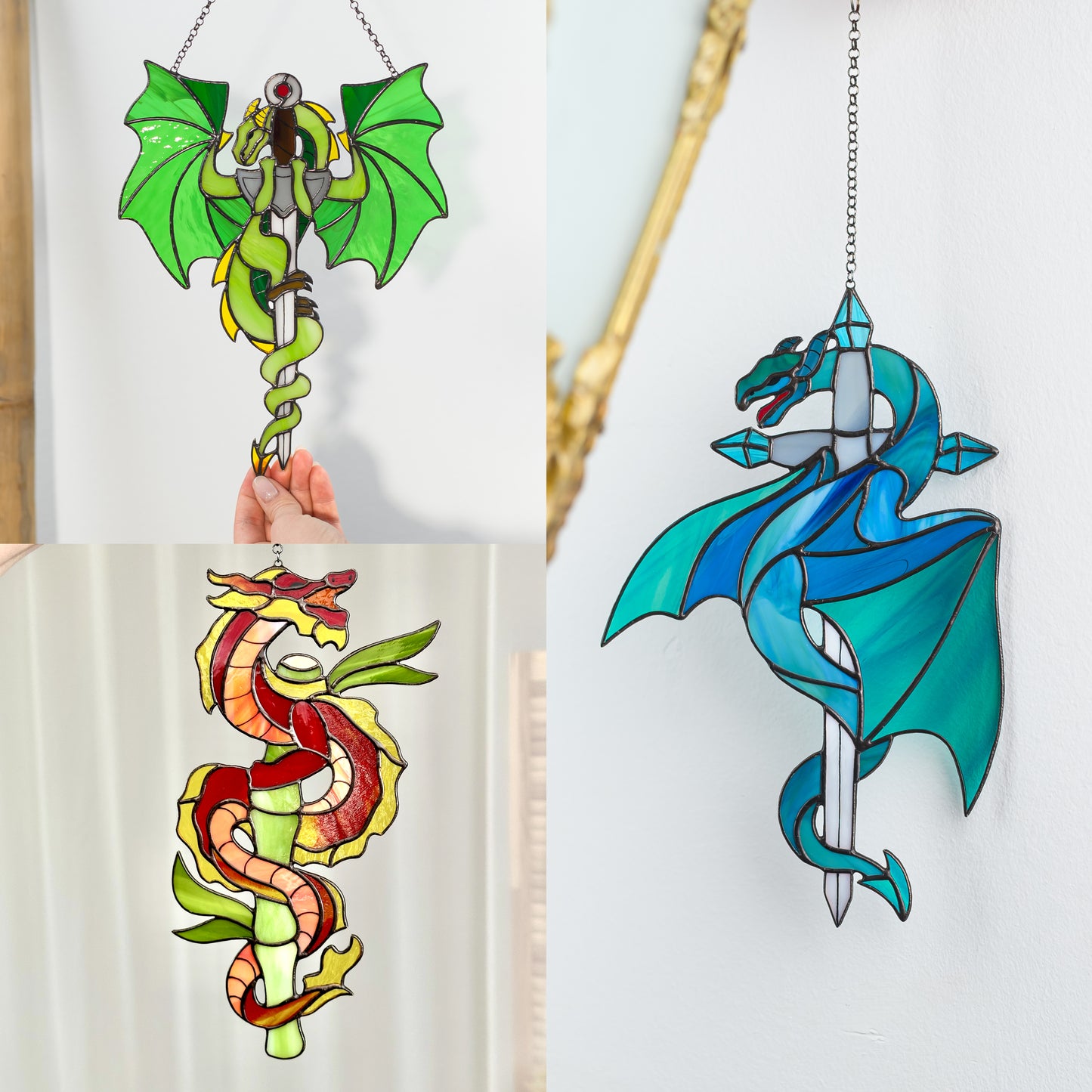 Blue Dragon Suncatcher