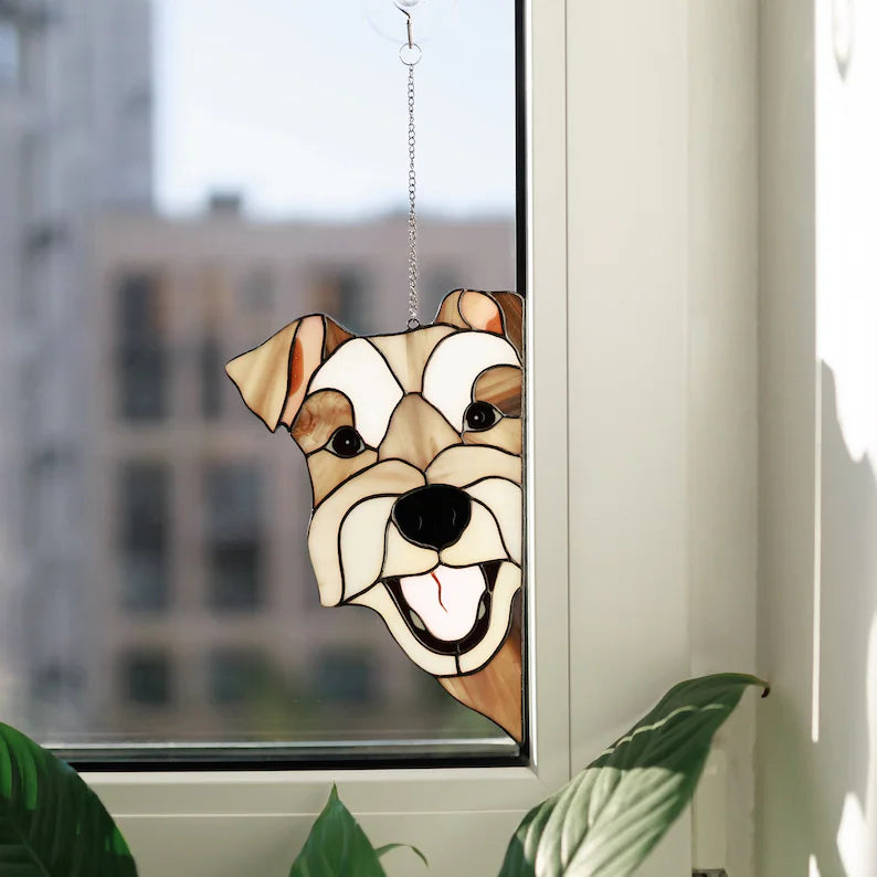 Schnauzer Dog Suncatcher