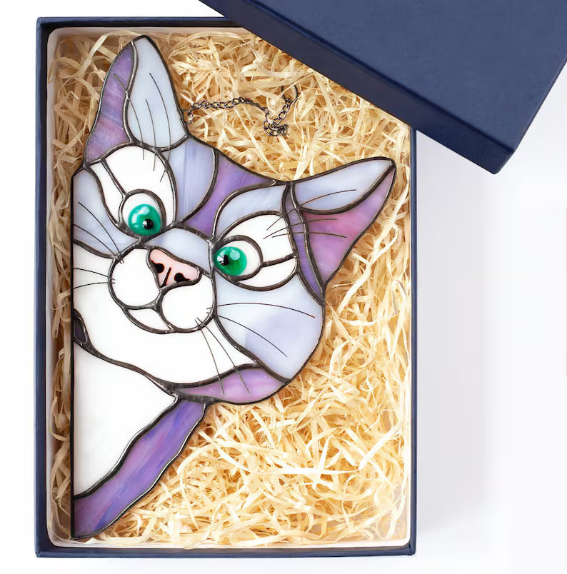 Peeking Cat Suncatcher