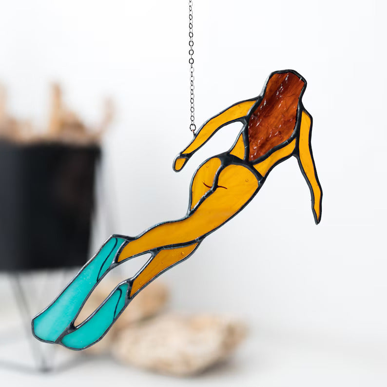 Diving Girl Suncatcher