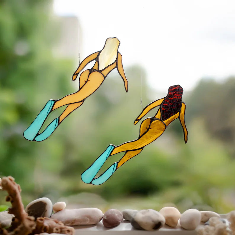 Diving Girl Suncatcher