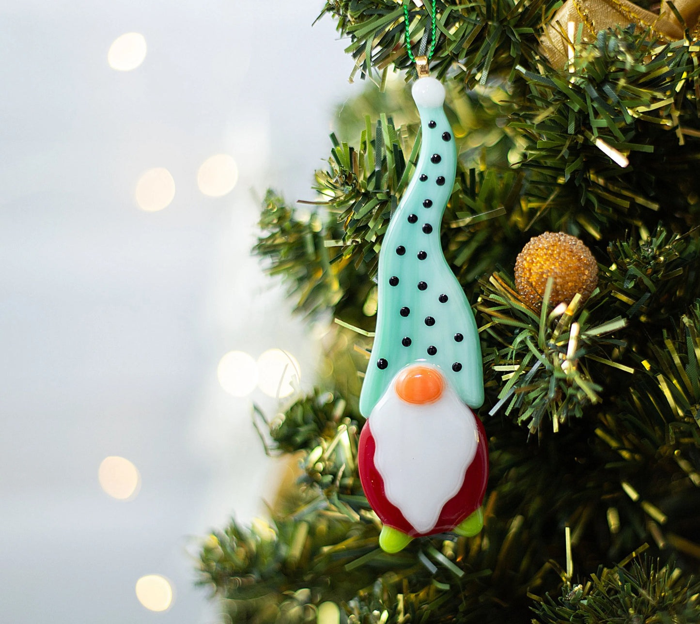 Fused glass Christmas ornaments, New Year reindeer ornament, Christmas tree decorations