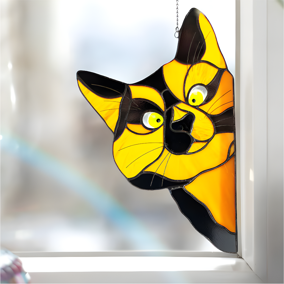 Peeking Cat Suncatcher