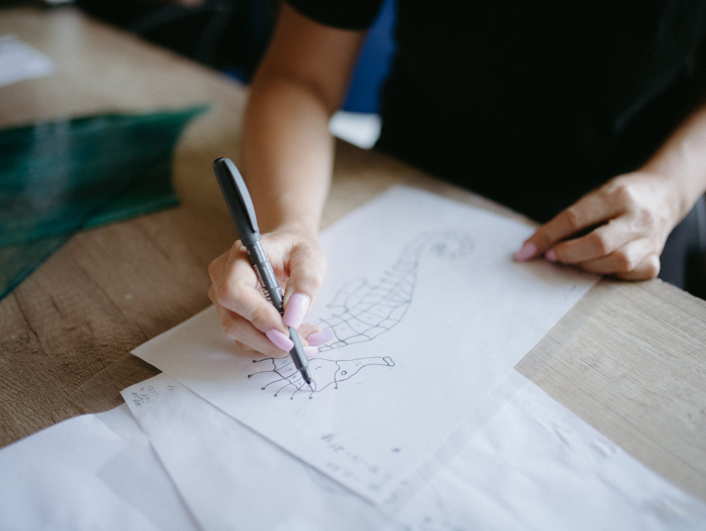 Sea Horse Stained Glass Suncatcher - Beach house decor