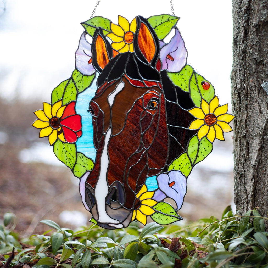 Custom Stained Glass Pet Portrait from Photo🐾