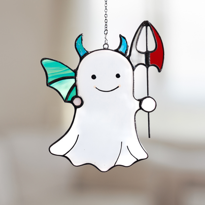 Ghost Stained Glass Suncatcher