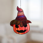 Pumpkin Hat Stained Glass Suncatcher