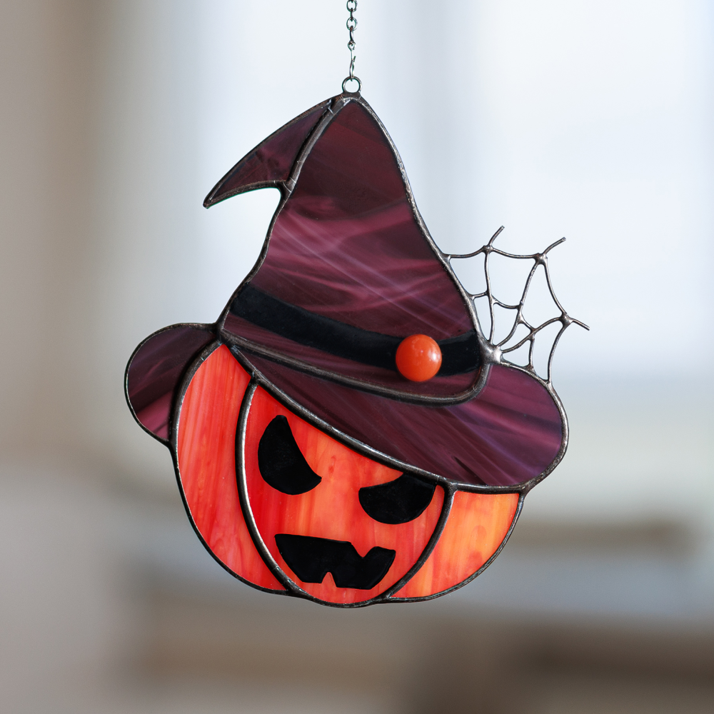 Spooky Halloween Pumpkin 2 in 1 Suncatcher