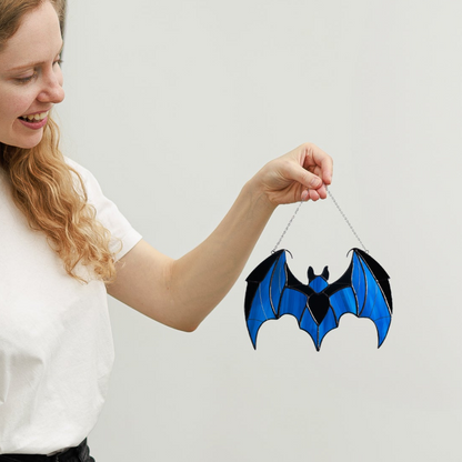 Dark Blue Bat Suncatcher