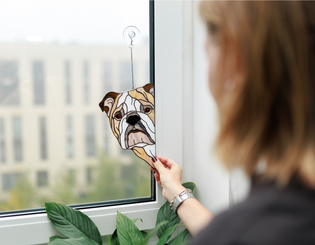 English Bulldog Suncatcher
