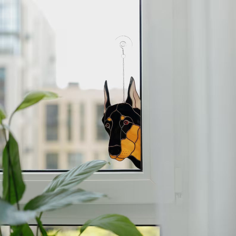 Doberman Dog Suncatcher
