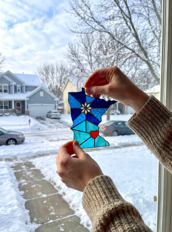 Minnesota Stained Glass Suncatcher