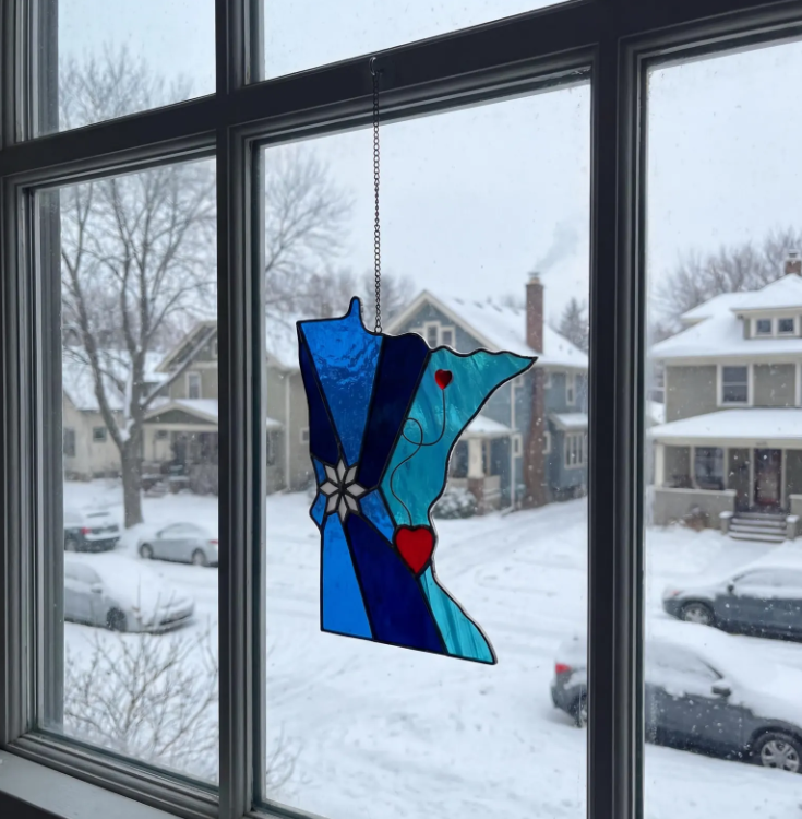 Minnesota Stained Glass Suncatcher