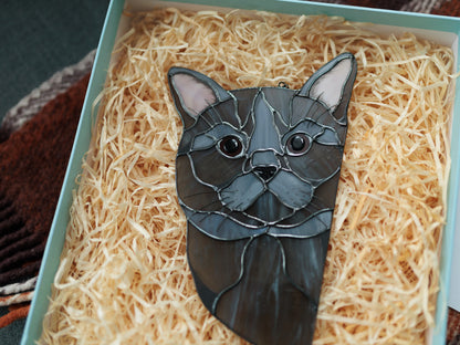 British Gray Cat Suncatcher