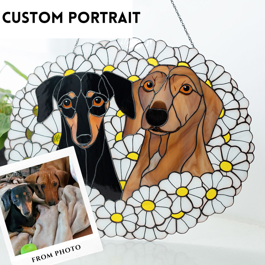 Custom Stained Glass Pet Portrait from Photo🐾