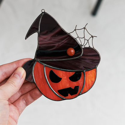 Spooky Halloween Pumpkin 2 in 1 Suncatcher