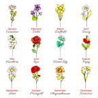 Personalized Stained Glass Daffodil Plant Stake Suncatcher March Birth Flower Best Gifts for Mom Birthday