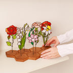 Stained Glass Narcissus Plant Stake (December Birth Flower)