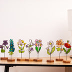 Stained Glass Honeysuckle Plant Stake (June Birth Flower)