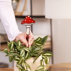 Mushroom Stained Glass Plant Stake