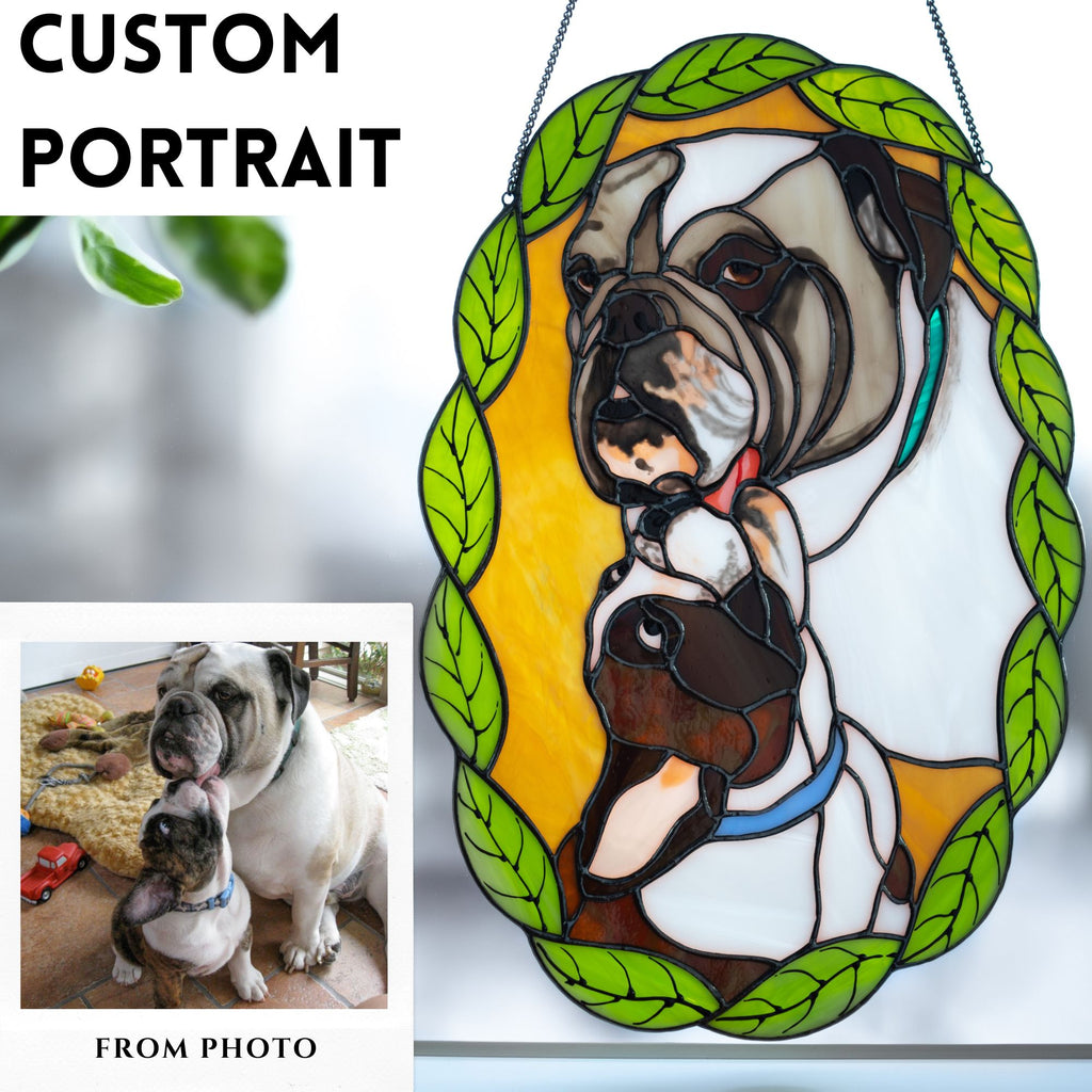 Custom Stained Glass Pet Portrait from Photo🐾
