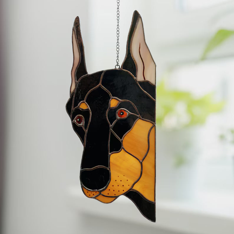 Doberman Dog Suncatcher