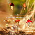 Mushroom Stained Glass Plant Stake
