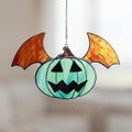 Pumpkin Wings Stained Glass Suncatcher