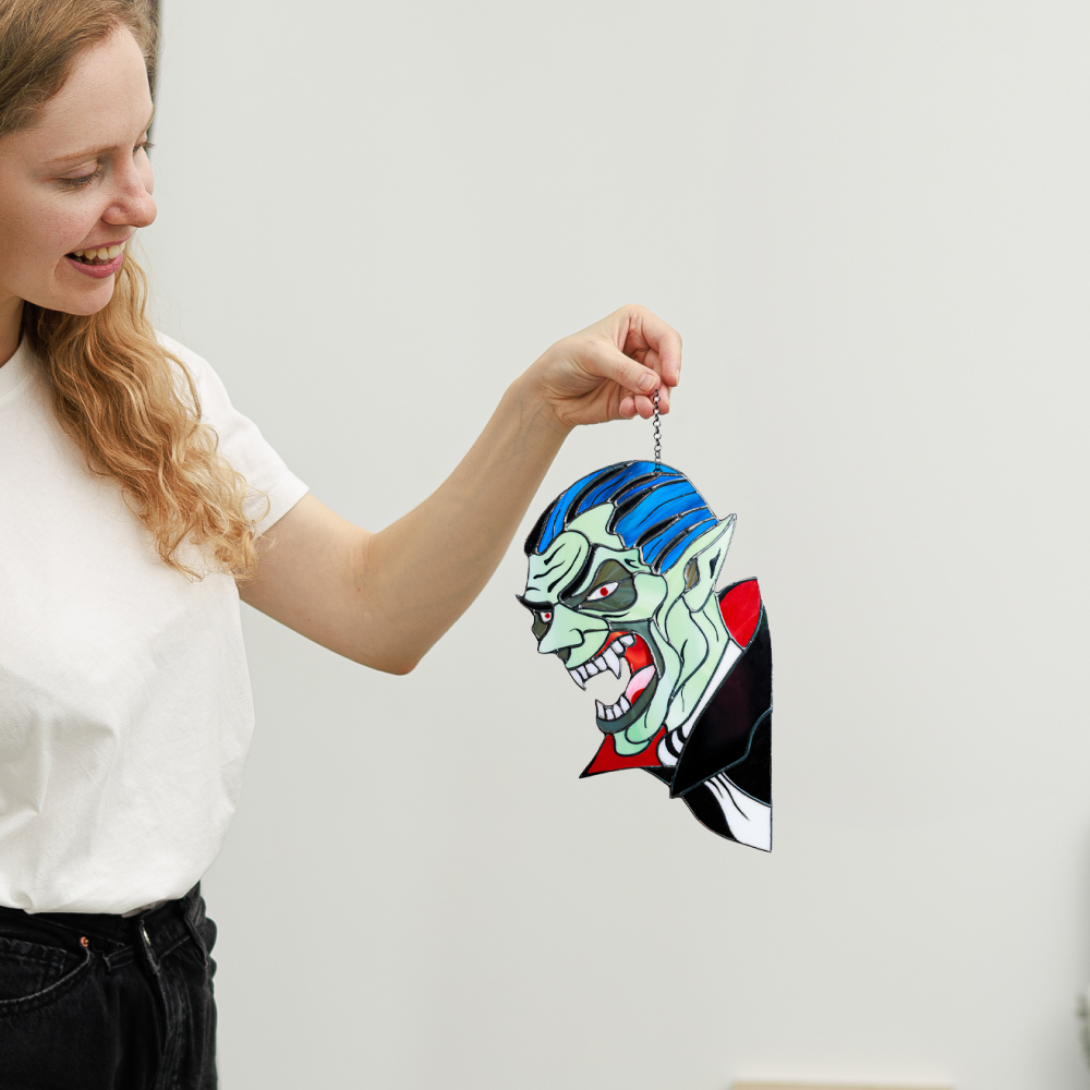 Count Dracula Stained Glass Suncatcher