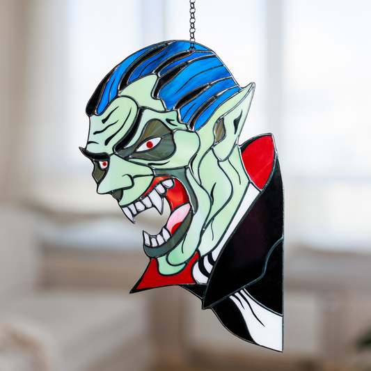 Count Dracula Stained Glass Suncatcher