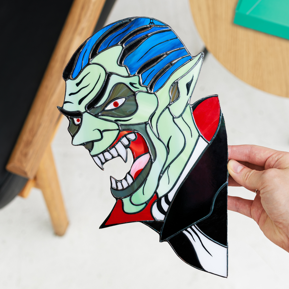 Count Dracula Stained Glass Suncatcher