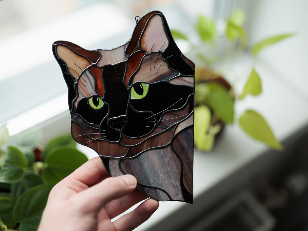 Stained Glass Himalayan Cat Suncatcher