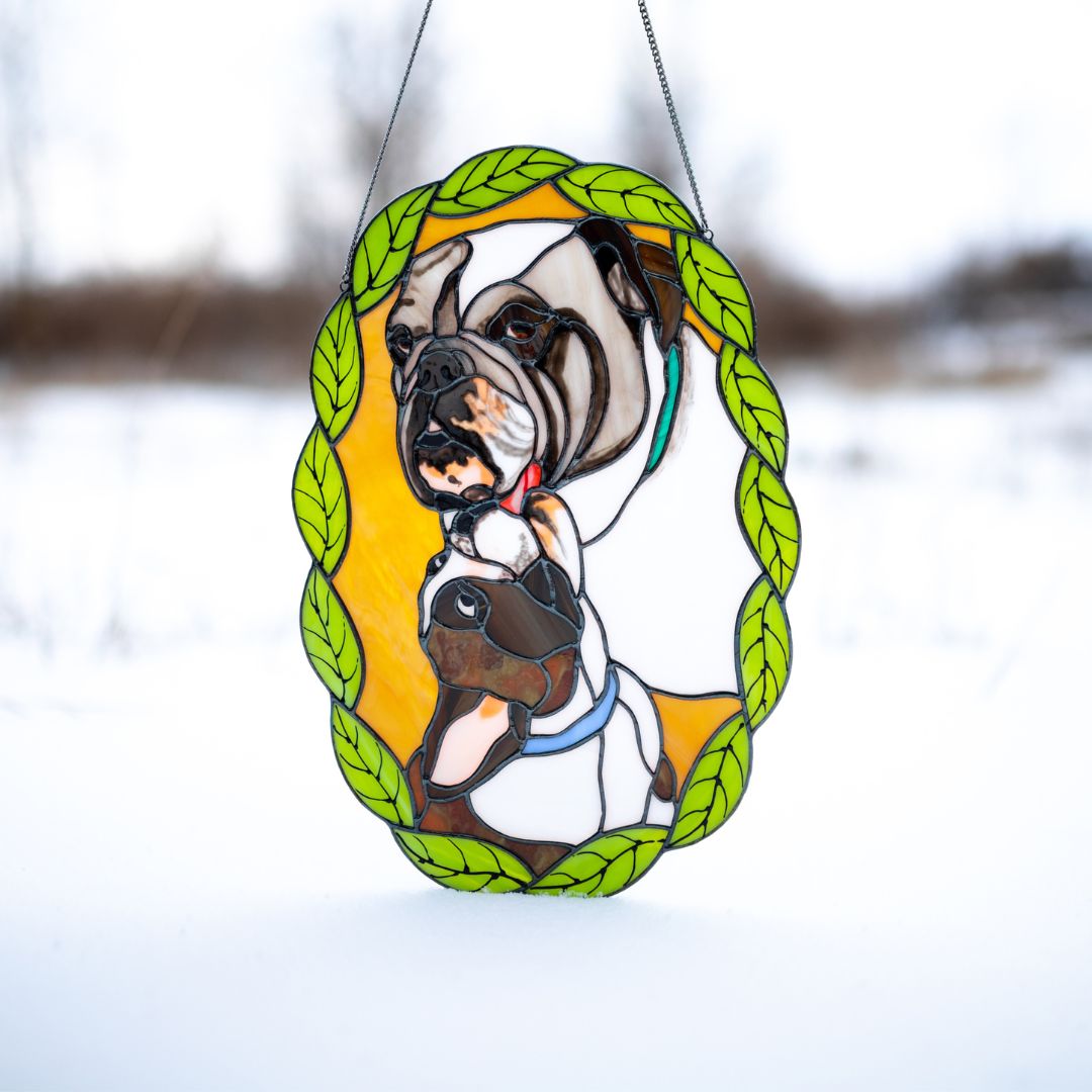 Custom Stained Glass Pet Portrait from Photo🐾