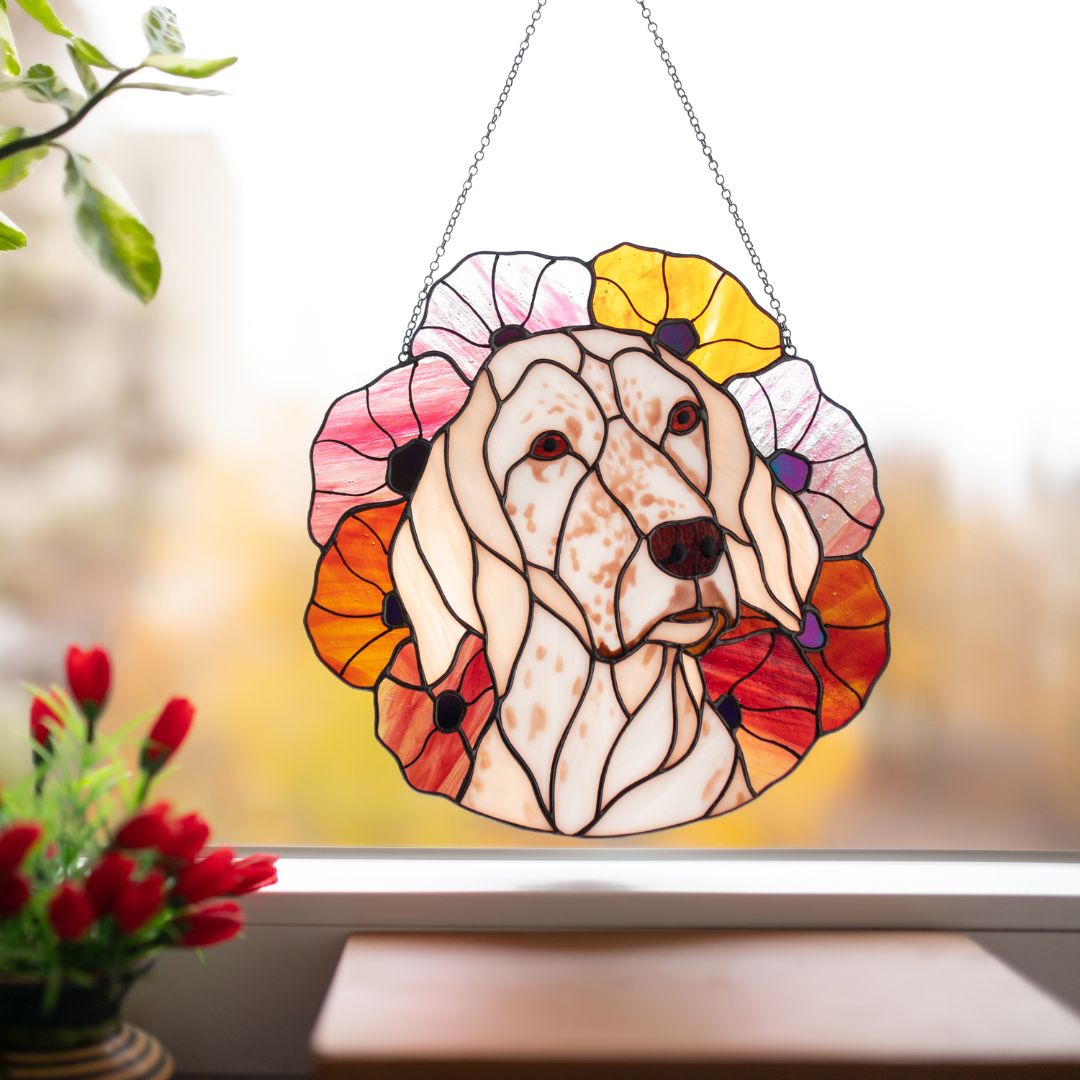 Custom Stained Glass Pet Portrait from Photo🐾