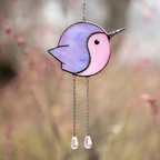 Stained Glass Hummingbird Light Catcher