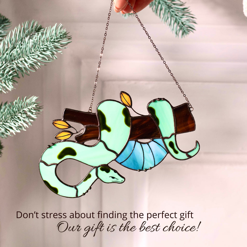 Wooden Snake Suncatcher