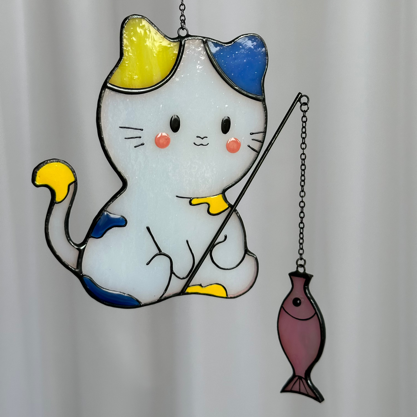 Purrfect Fishing Cats Suncatcher Set