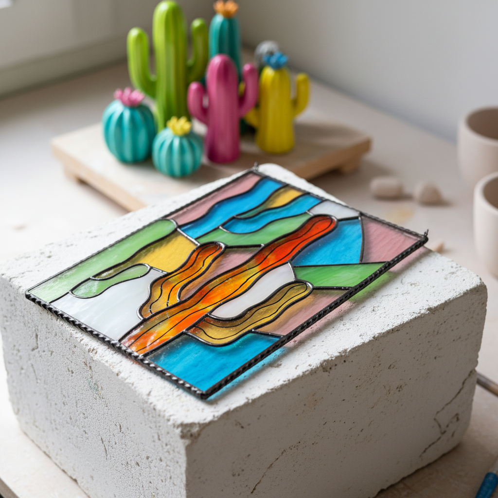 Safari Stained Glass Wall Art – Duck, Giraffe, Zebra & Leopard