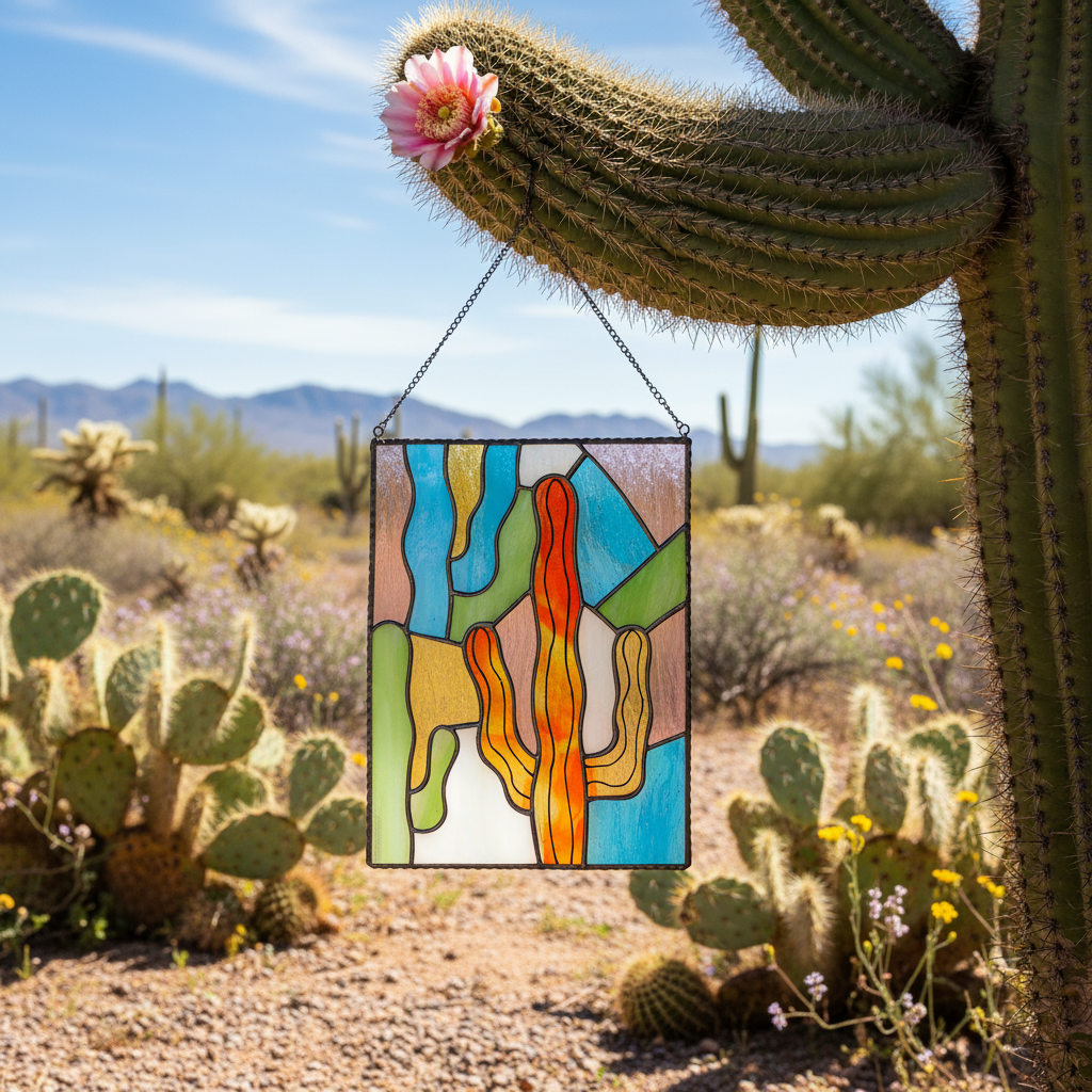 Safari Stained Glass Wall Art – Duck, Giraffe, Zebra & Leopard