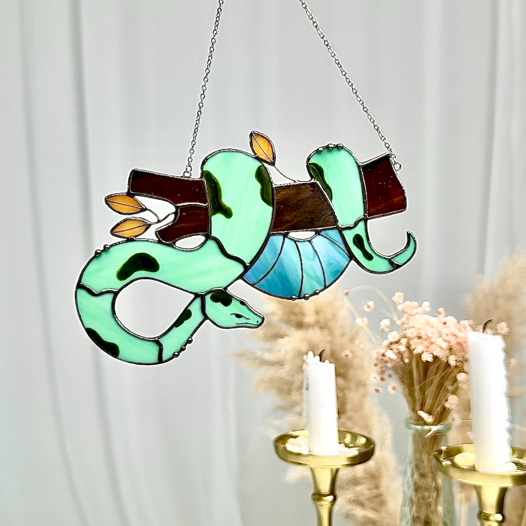 Wooden Snake Suncatcher