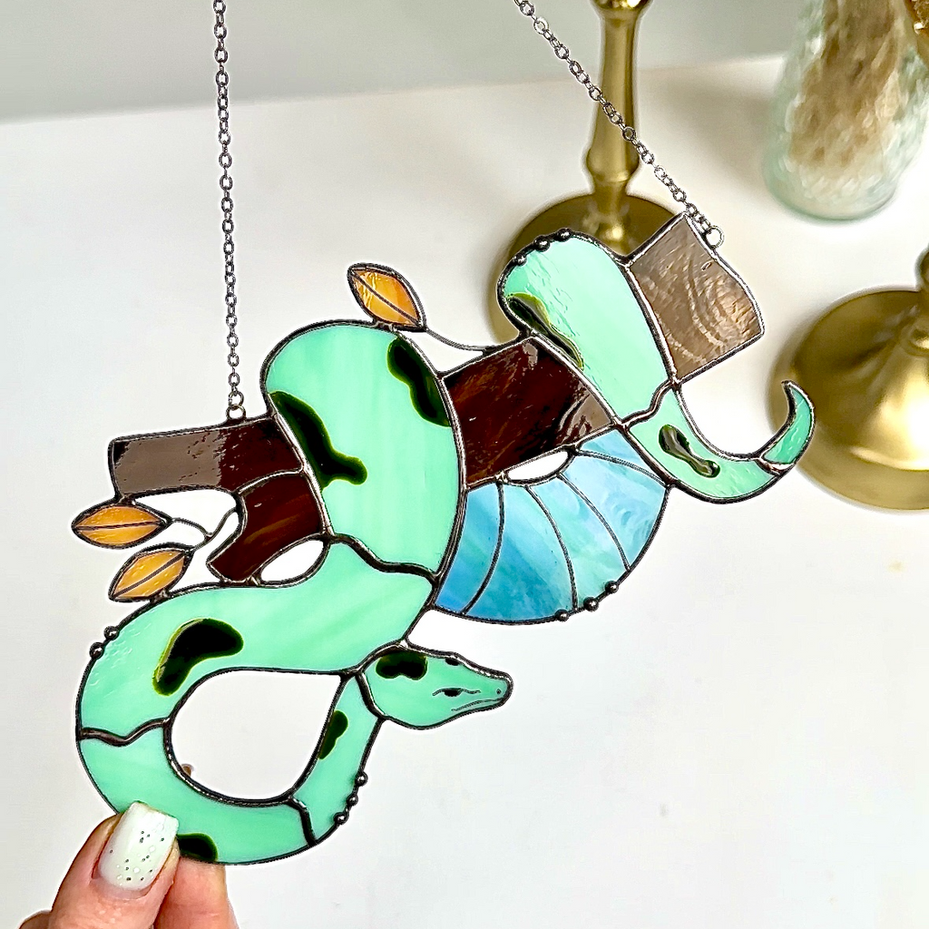 Wooden Snake Suncatcher