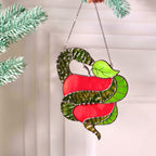 Snake with Apple Suncatcher