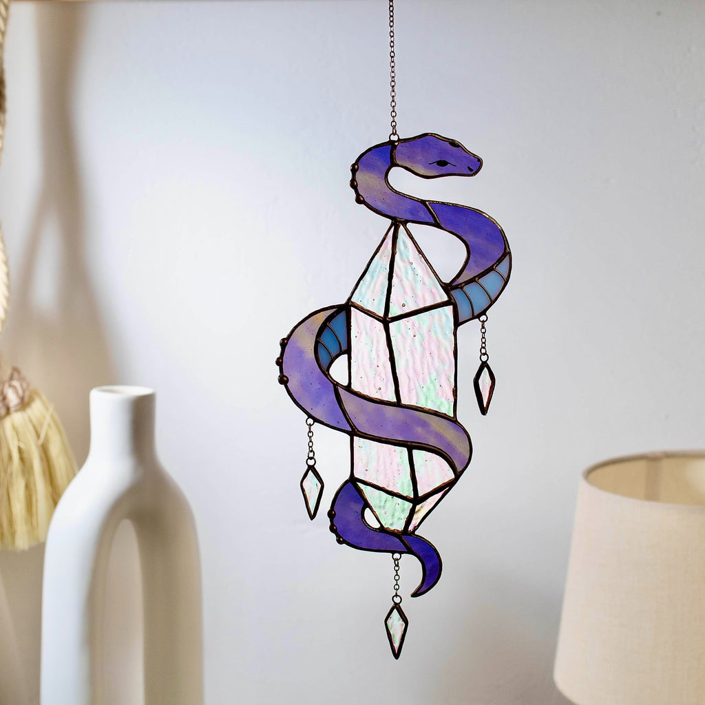 Snake with Crystal Suncatcher
