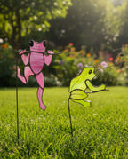 Stained Glass Frog Plant Stake