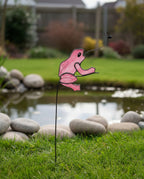 Stained Glass Frog Plant Stake