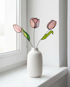 Stained Glass Tulip Flower Bouquet