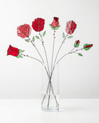 Stained Glass Rose Flower Bouquet